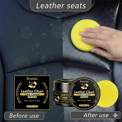 Car Interior Leather Cleaning & Maintenance Spray Set – Deep Cleaning Formula for Soft Rejuvenation & Multi-Use Leather Care Solution