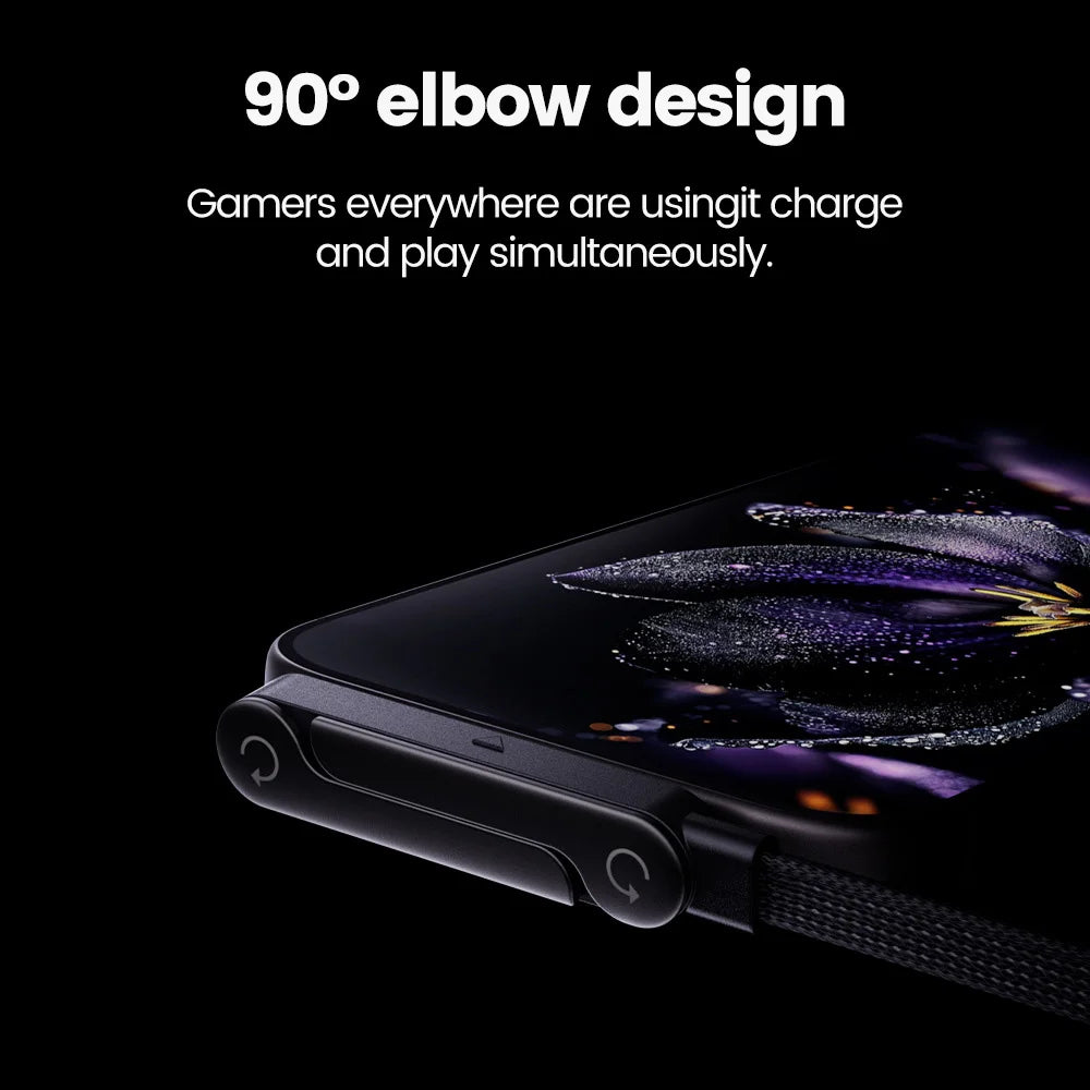 65W 2-in-1 USB-A to USB-C Cable - Fast Charging Foldable Phone Holder with Built-In Desk Stand