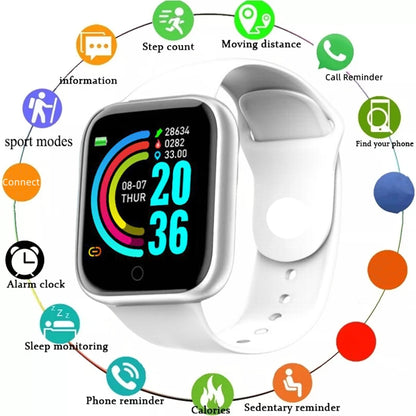 Smart Watch for Men & Women – Fitness Tracker Smartwatch with Message Notifications, Heart Rate Monitor, Electronic Wristwatch for Android & iOS, Birthday Gift Bracelet Style Watch