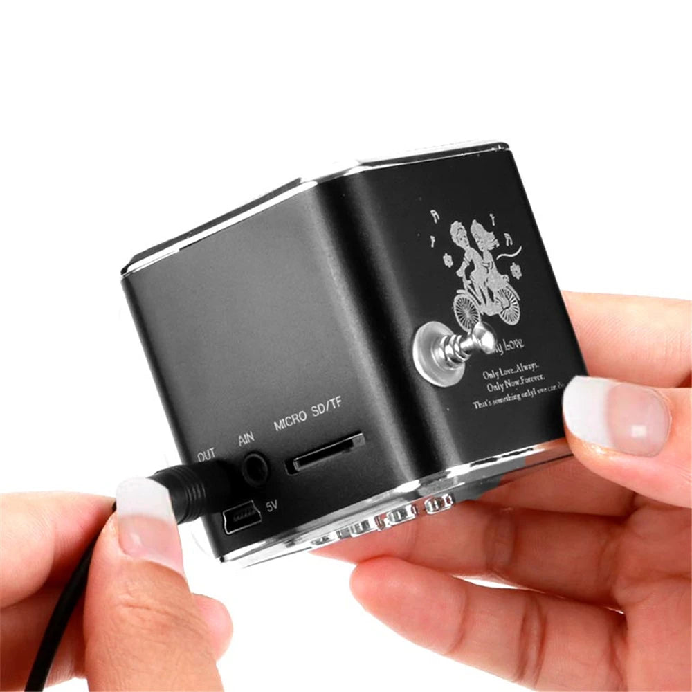 TD-V26 Portable Digital FM Radio & Wireless Speaker — Mini Stereo Receiver with LCD Display, SD/TF Card Support