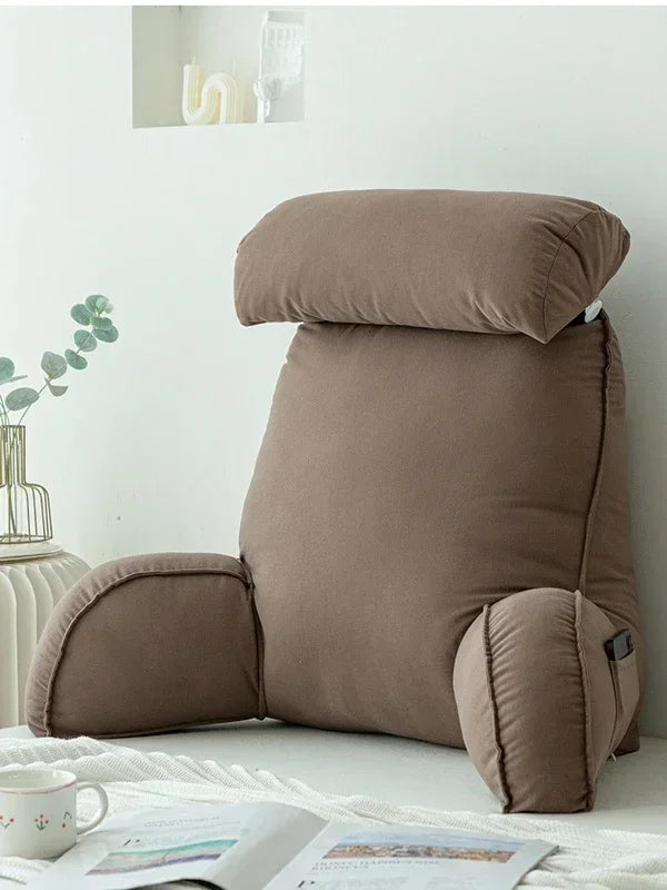 Triangular Headboard Wedge Pillow – Large Reading Backrest Support Cushion for Bed Sleeping & Positioning Comfort Bolster