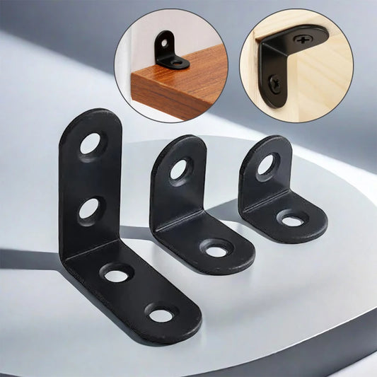 12PCS L Bracket Shelf Supports - 90 Degree Right Angle Corner Joints for Shelves Furniture & Wooden Boxes
