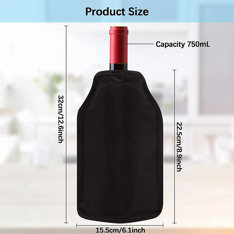 Wine Cooling Holder Ice Bag – Nylon Jelly Cooler Sleeve for Beer, Champagne & Soft Drinks, Picnic & Bar Tool