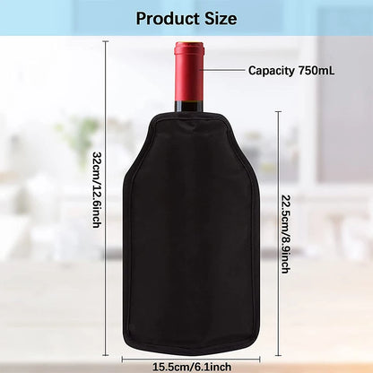 Wine Cooling Holder Ice Bag – Nylon Jelly Cooler Sleeve for Beer, Champagne & Soft Drinks, Picnic & Bar Tool
