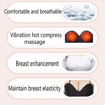 Wireless Vibration Electric Massager – Hot Compress Bra for Chest Care & Breast Firming
