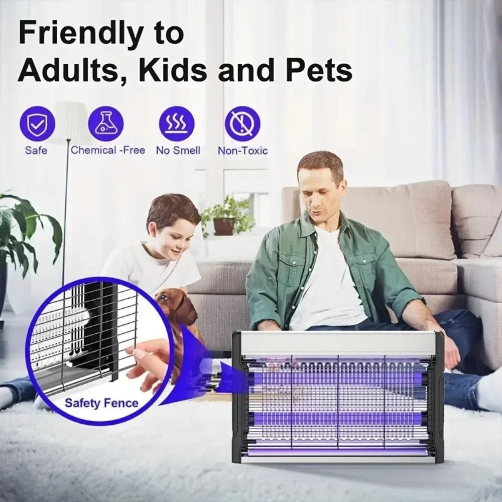 UV Mosquito Killer Lamp - Electric Indoor Fly Trap with Hanging Hook for Home, Hotel & Restaurant Use