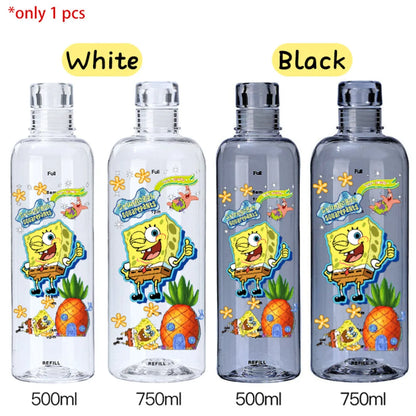 SpongeBob Graduated Water Cup - 500ml/750ml BPA-Free Plastic Bottle
