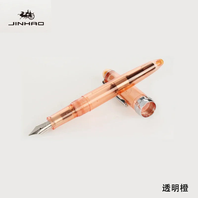 JINHAO 992 Fountain Pen 0.5mm — 12 Color Options, Silver Clip, Student Writing & Office Supplies