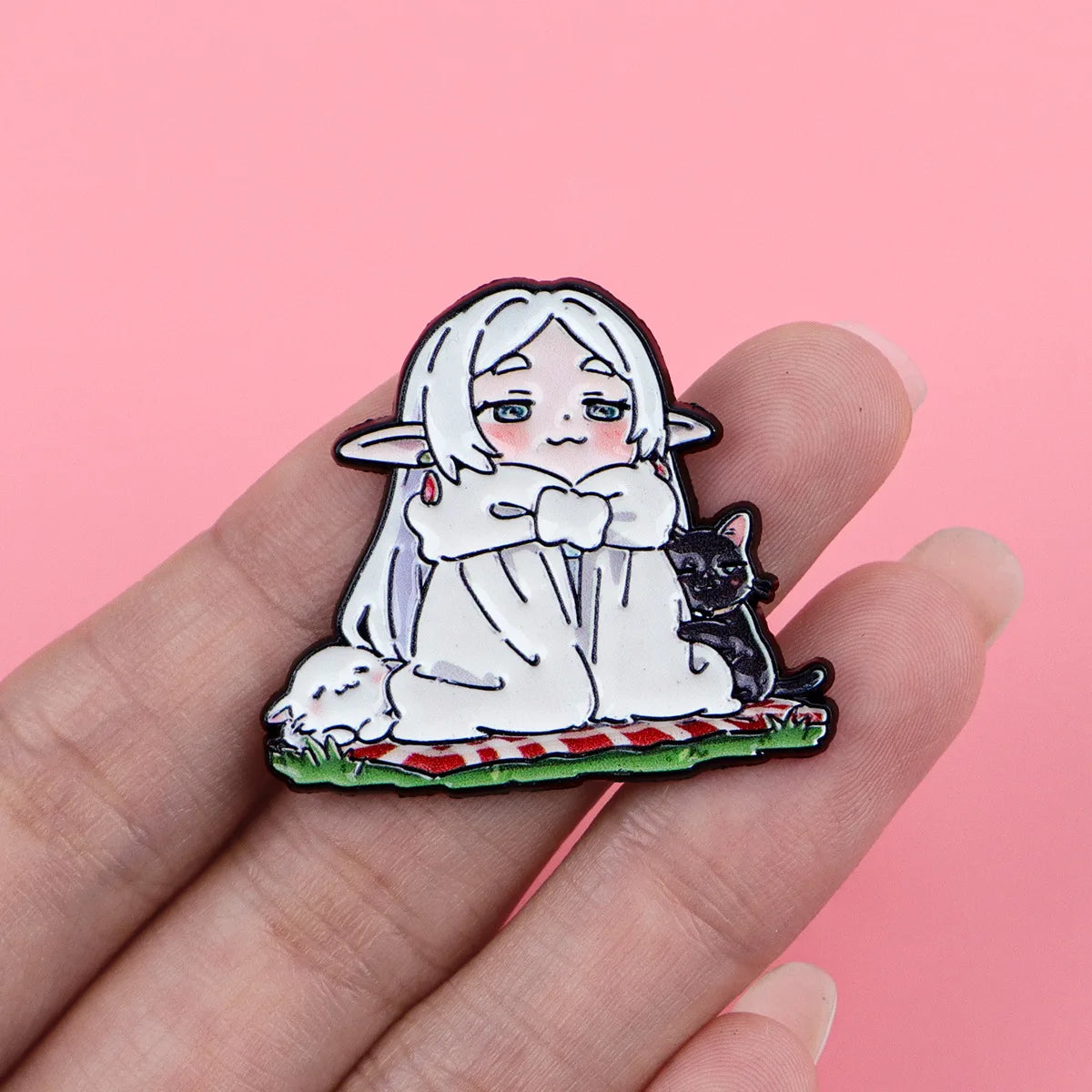 Frieren Anime Girl Enamel Pin - Manga Lapel Badge for Backpacks, Hats & Cosplay Accessories