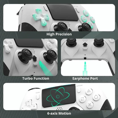 DATA FROG Bluetooth Wireless Controller - Compatible with PS4, PS4 Pro, PS4 Slim, and PC Gamepad Joystick