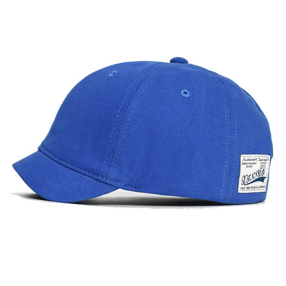 Men's & Women's Short Brim Cotton Baseball Cap – Vintage Casual Dad Hat, Adjustable Trucker Style with Nylon Fastener Tape