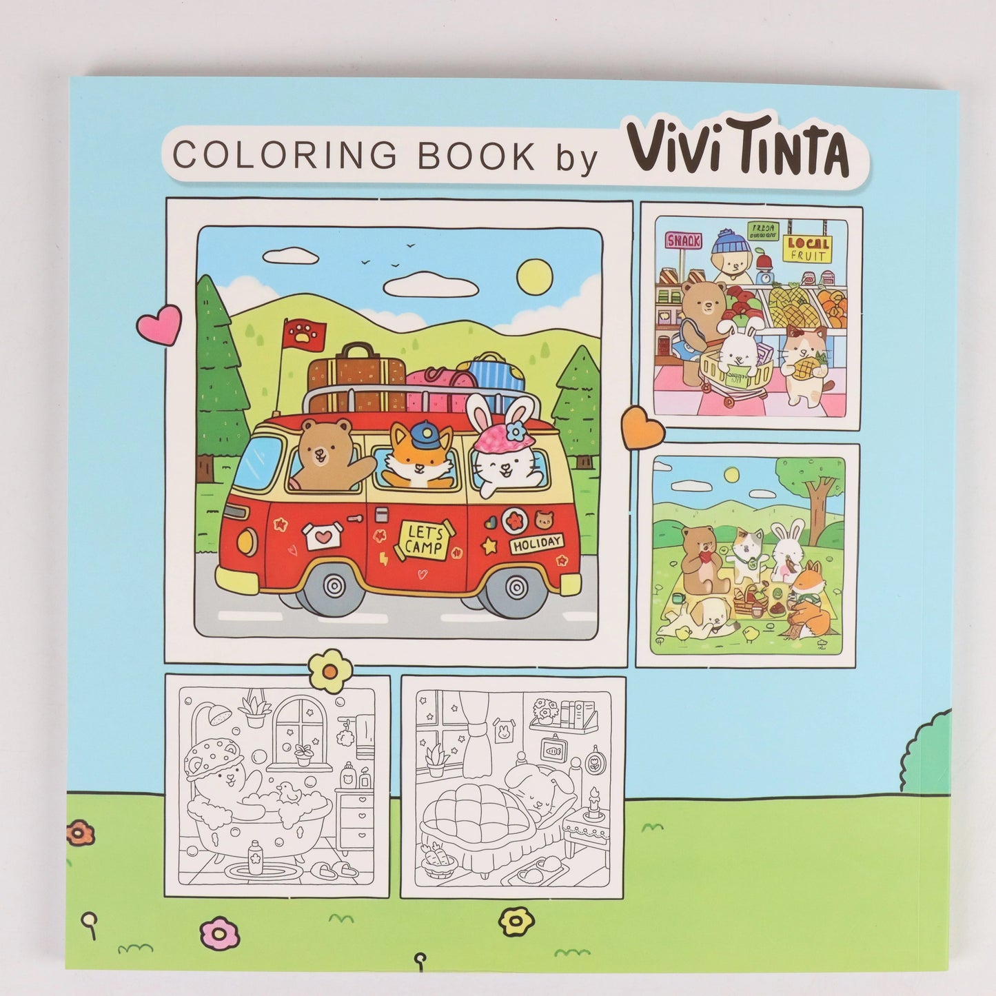 Into the Garden Coloring Book for Adults & Teens - Bold & Simple Designs with Plants, Flowers & Cute Animals