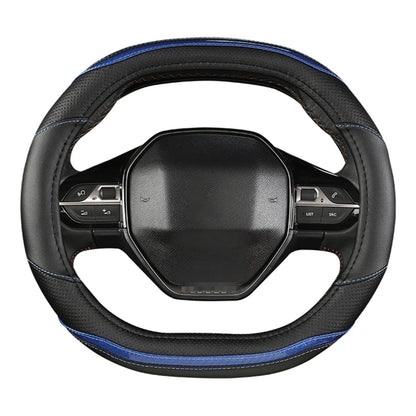 Peugeot 3008/4008/5008 Carbon Fiber & PU Leather Steering Wheel Cover — Auto Interior Accessory