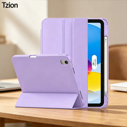 iPad A16 11th Gen Case - Slim Tri-Fold Stand Cover with Auto Sleep/Wake and Pencil Holder