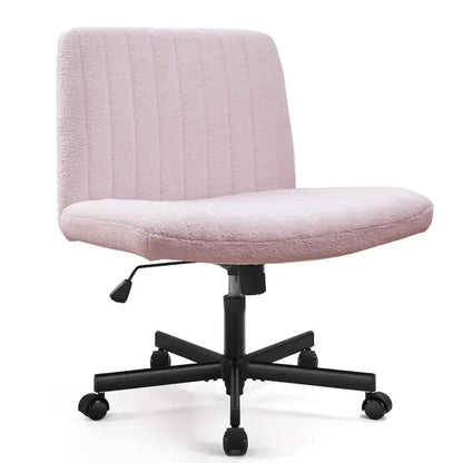 Joyfinity Plus Size Criss Cross Office Chair - Armless Swivel Modern Desk Chair for Home