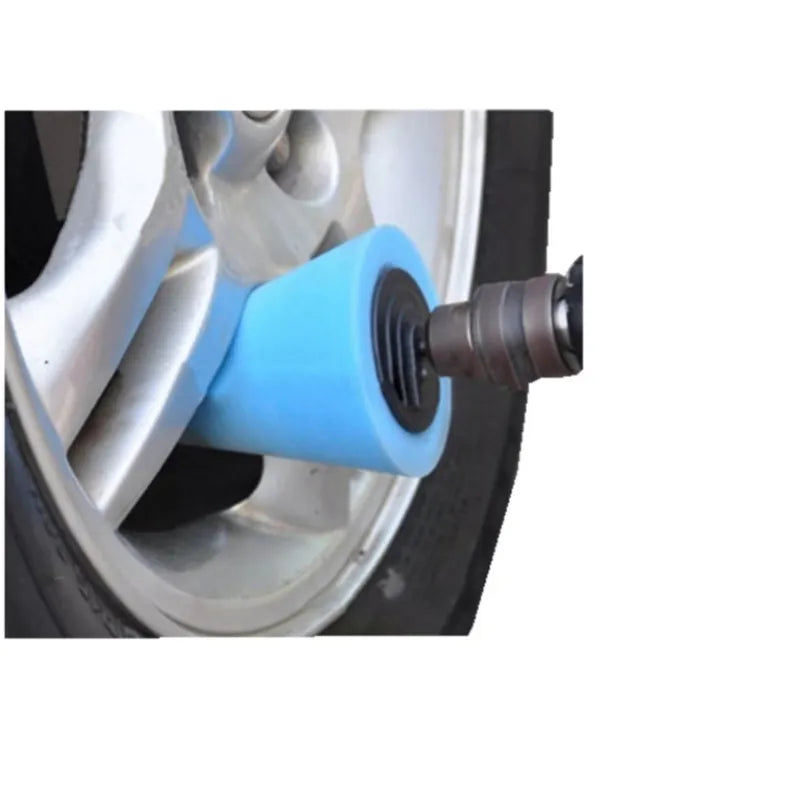 Car Tyre Foam Polishing Sponge: Buffing Pad for Car Polisher - Tire and Wheel Hub Polishing Tool, Cone-Shape Design