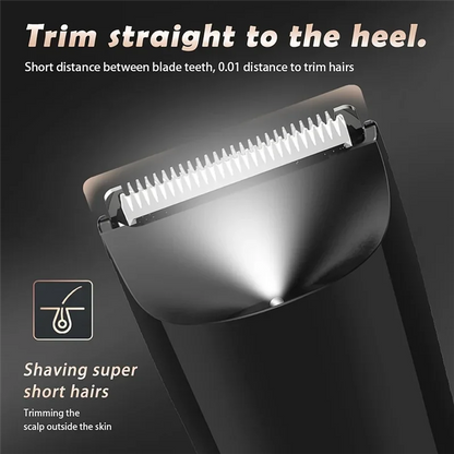Men’s Electric Groin & Body Hair Trimmer – Ball Trimmer with Ceramic Blade, 2 Guard Attachments, Wet & Dry Shaver