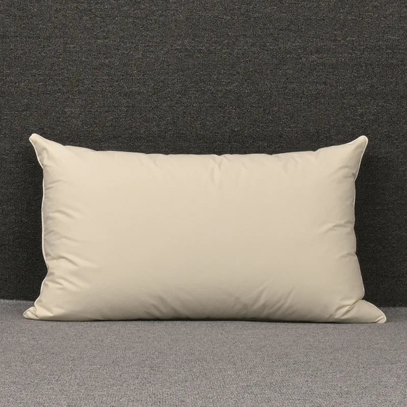 100% White Goose Feather Pillow – Five-Star Hotel Quality, Orthopedic & Memory Support, Single Size for Healthy Sleep