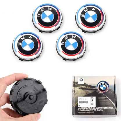 BMW Floating Wheel Center Caps - 4-Piece 56mm/68mm Wheel Hub Caps for BMW Models
