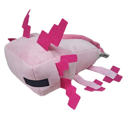 Minecraft-Inspired Axolotl & Mob Plush Toy - Soft Stuffed Doll Gift for Kids