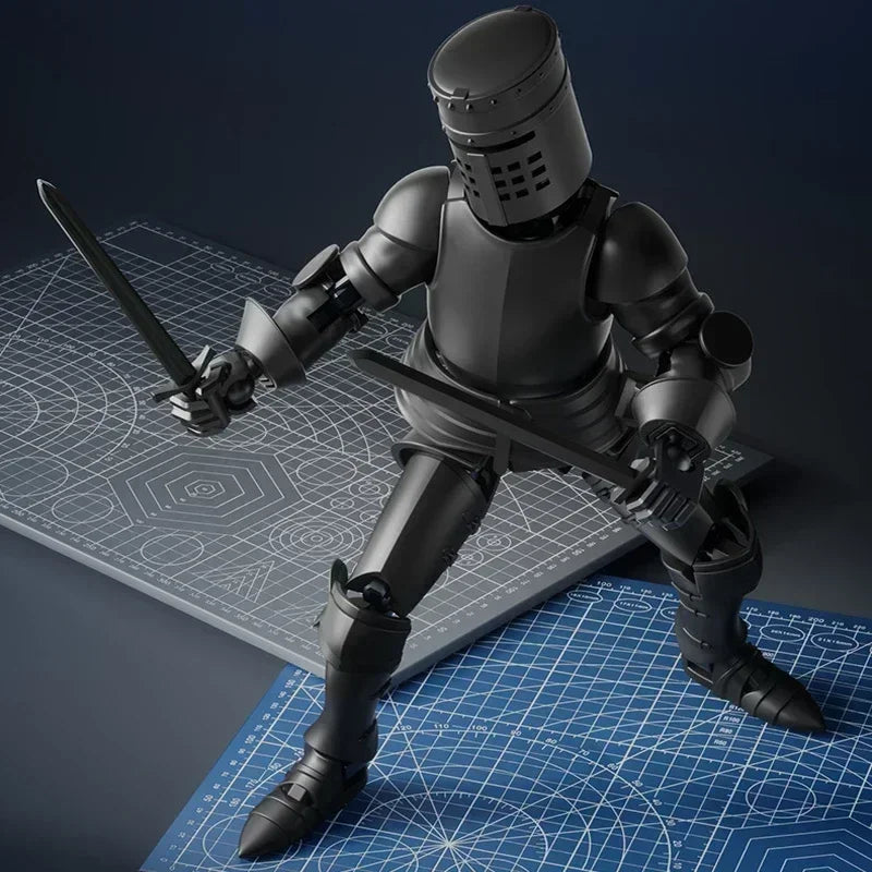 Knight Paladin Action Figure – 13-Joint Movable 3D Printed Shapeshift Robot Toy for Kids & Gifts