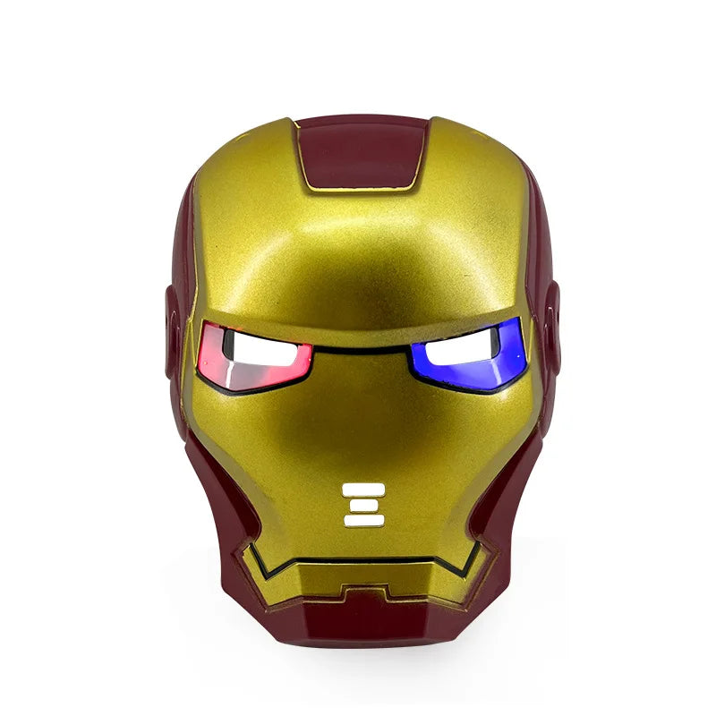 Spider-Man LED Cosplay Mask – Iron Man, Hulk & Captain America Superhero Costume Prop for Halloween Party