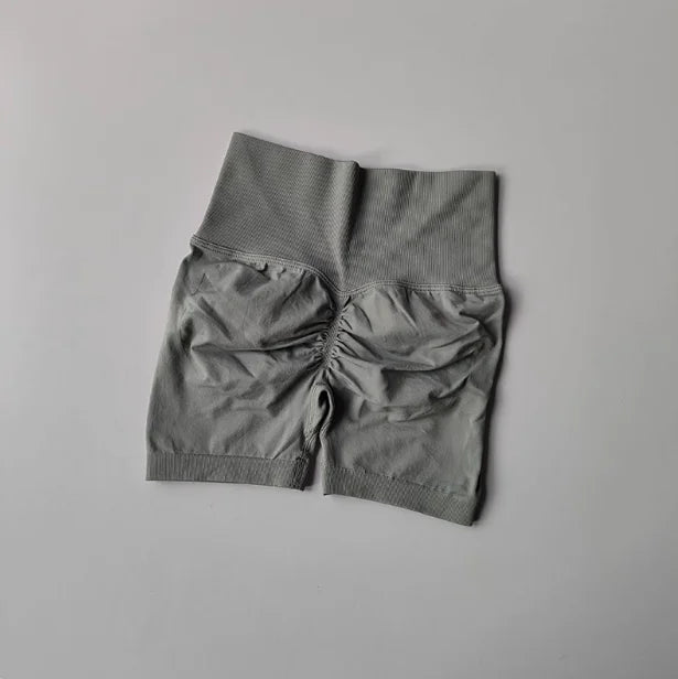 Peach Hip Lifting Sports Shorts — Women's High-Waist Slimming Running & Workout Three-Point Tight Pants