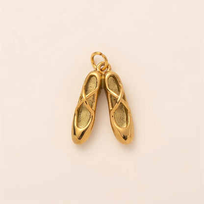 Fashion Dance Boot Pendant Necklace – Gold Plated Collarbone Chain Love Charm Jewelry for Women