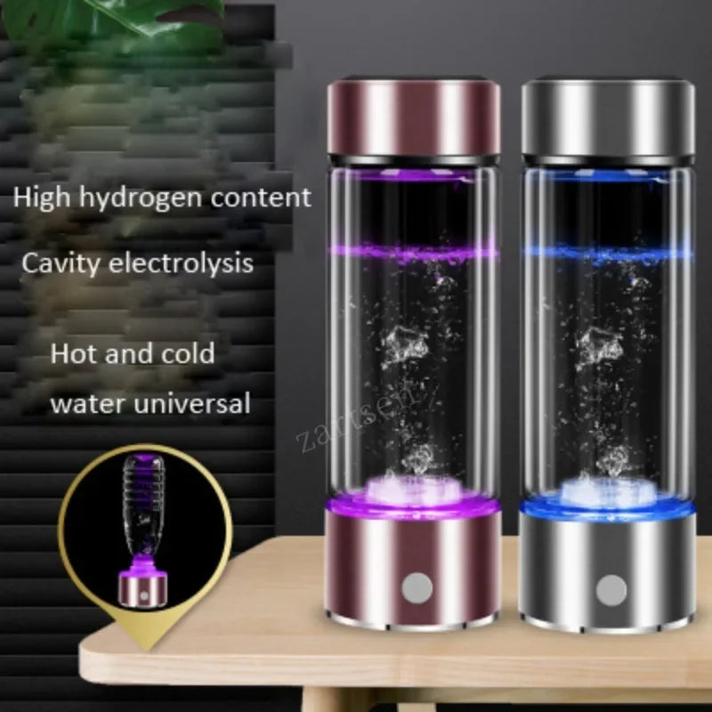 SPE/PEM Portable Hydrogen Water Generator – Alkaline Ionizer Bottle for Pure H2 Rich Electrolyzed Drinking Water