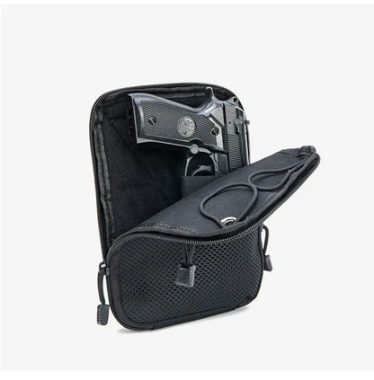 Molle Tactical Concealed Gun Holster Pouch - EDC Magazine & Pistol Carry Waist Fanny Pack for Handguns