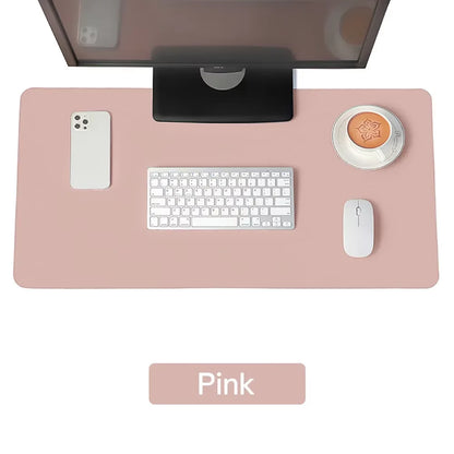 Large PU Leather Desk Protector Mat — Waterproof Non-Slip Mouse & Keyboard Pad