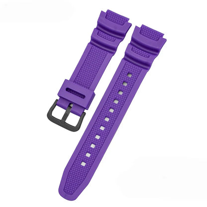 18mm Silicone Watch Strap for Casio G-Shock - Replacement Rubber Band for AE-1000W, AQ-S810W, SGW-400H, W-735H and Compatible Models