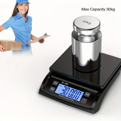 30KG/1G Digital Kitchen Scale – High Precision Household Food Weight Scale with LCD Display, Electronic Balance Scale for Cooking & Baking