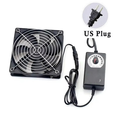 120mm 3000RPM Cooling Fan with Controller – 12V/220V Server, BTC Machine, Workstation Cabinet Radiator Fan