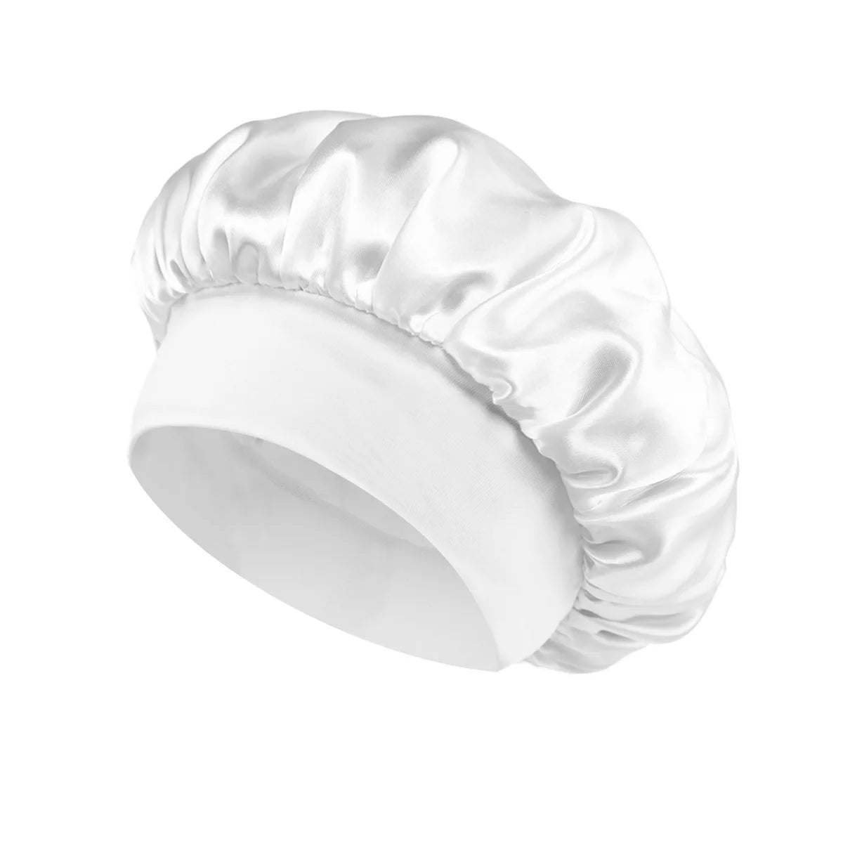Soft Silk Satin Lined Bonnet – Large Satin Hair Wrap for Long Hair, Sleep & Shower Cap, Salon Tool