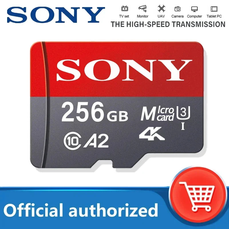 SONY 1024GB Micro SD Card – Class 10 High-Speed A2 TF Flash Memory for Xiaomi, Camera, Phone & Drone, 4K Ultra-HD Video