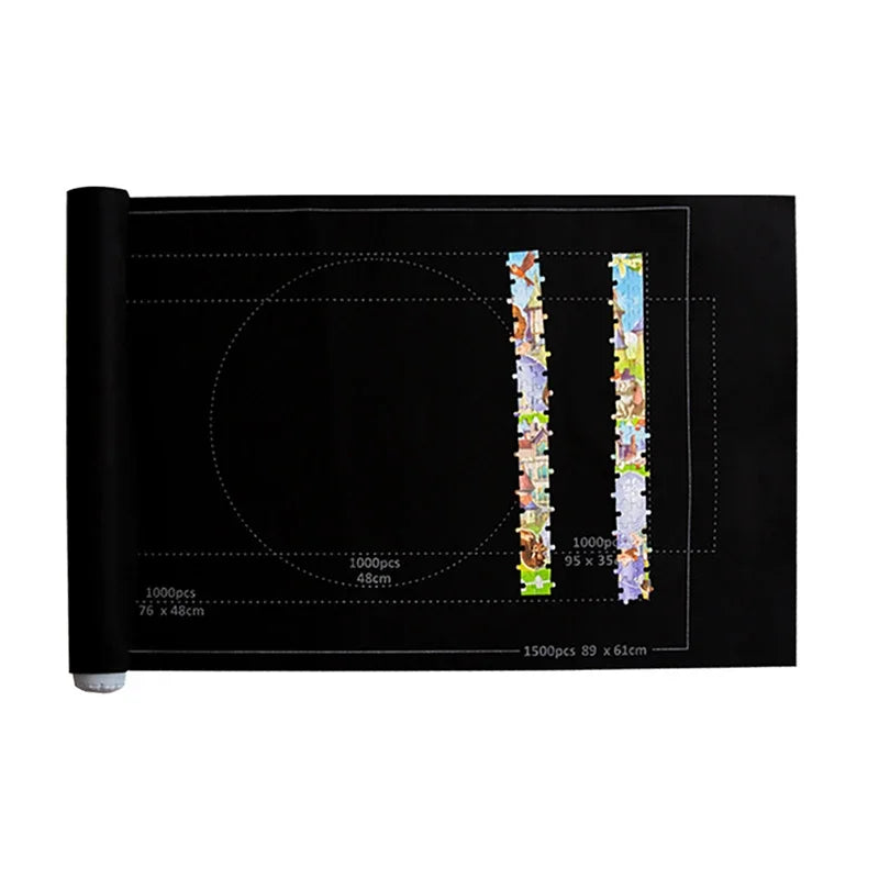 Puzzles Pad Roll-Up Felt Mat – Portable Playmat for Up to 1500-Piece Jigsaw Puzzle (Mat Only)