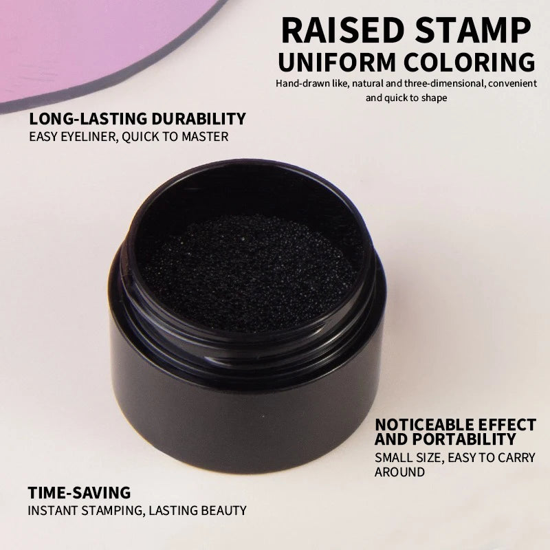 Waterproof Lower Eyelash Stamp Set - Easy-to-Use Quick Dry 2-in-1 Eye Liner with 0.01mm Tip & Ink for Lower Lashes