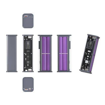 Professional 22.5W DIY Battery Charger Case – PD Fast Charging Box for 8PCS 18650 Polymer 20000mAh Battery