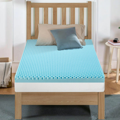 Memory Foam Tatami Mattress Topper - 2 Inch Gel-Infused Foam, Plush & Pressure-Relieving, CertiPUR Certified