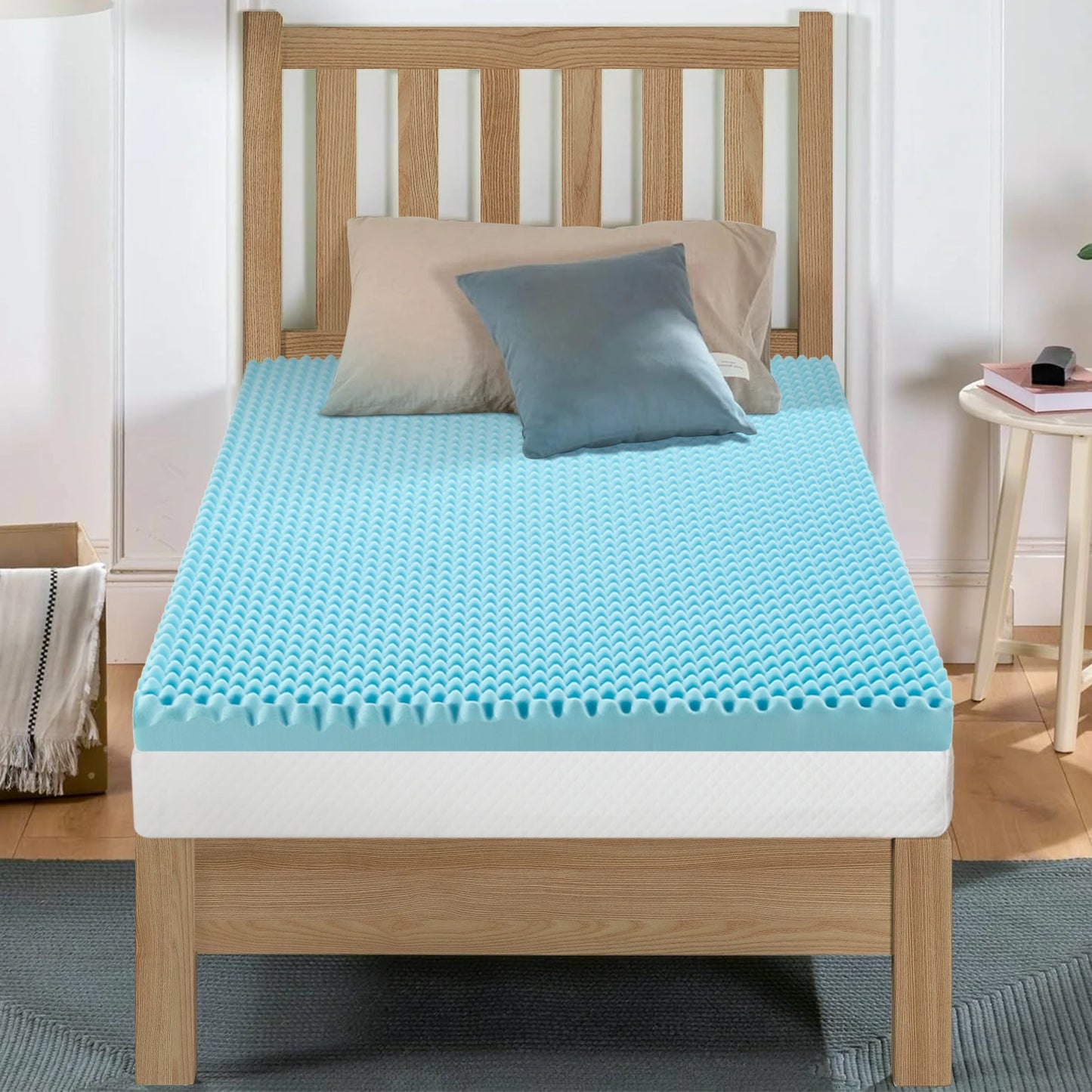4" Memory Foam Mattress Topper - Outdoor & Indoor Use, Pressure-Relieving Yoga Pad, CertiPUR Certified