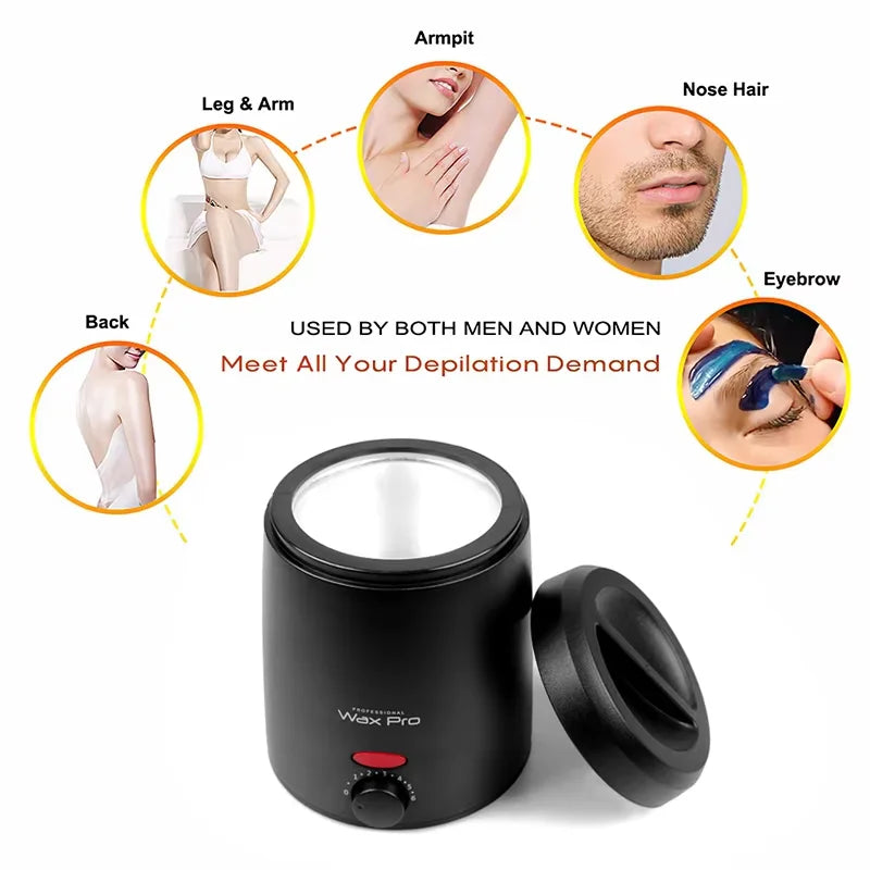 Adjustable Temperature Wax Heater – Rapid Heating Epilator for Full Body Hair Removal