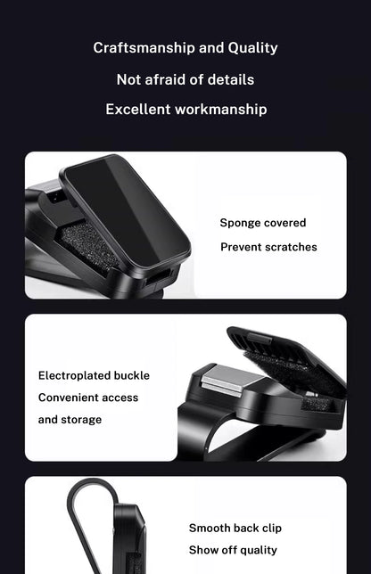 Car Sun Visor Glasses Clip – Interior Eyeglasses Storage Holder for Tesla Model 3, S, X, Y, Cybertruck & Roadster