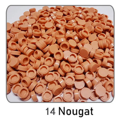 1000Pcs 1x1 Round Building Blocks Set - 52 Color DIY Creative Educational Bricks Compatible with 98138 Toy Kits for Kids