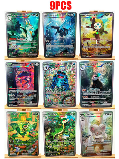 PTCG White & Black Victini Zekrom Reshiram Cards - English Anime Trading Card Collection