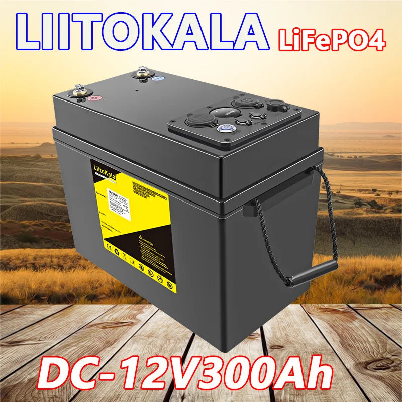LiitoKala LiFePO4 Battery - 12V Lithium Battery 90Ah-300Ah For RV, Camper, Golf Cart, Off-Road & Off-Grid Power