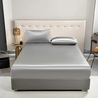 Waterproof Fitted Mattress Sheet - Anti-Slip Elastic Band Bed Cover with Adjustable Fit