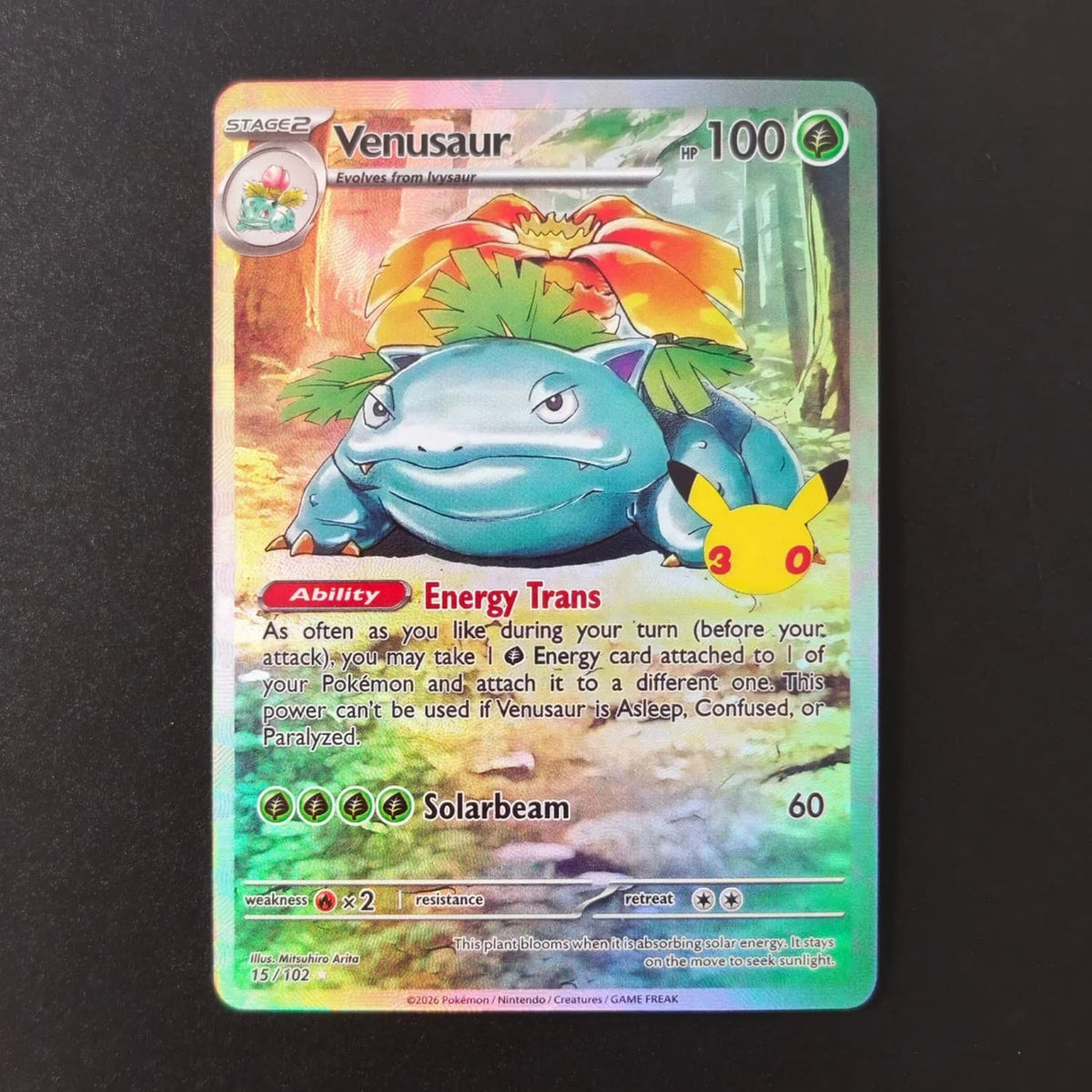 Blastoise 2/102 Foil Texture Collectible Card - English Edition Premium Anime Trading Card for Collectors