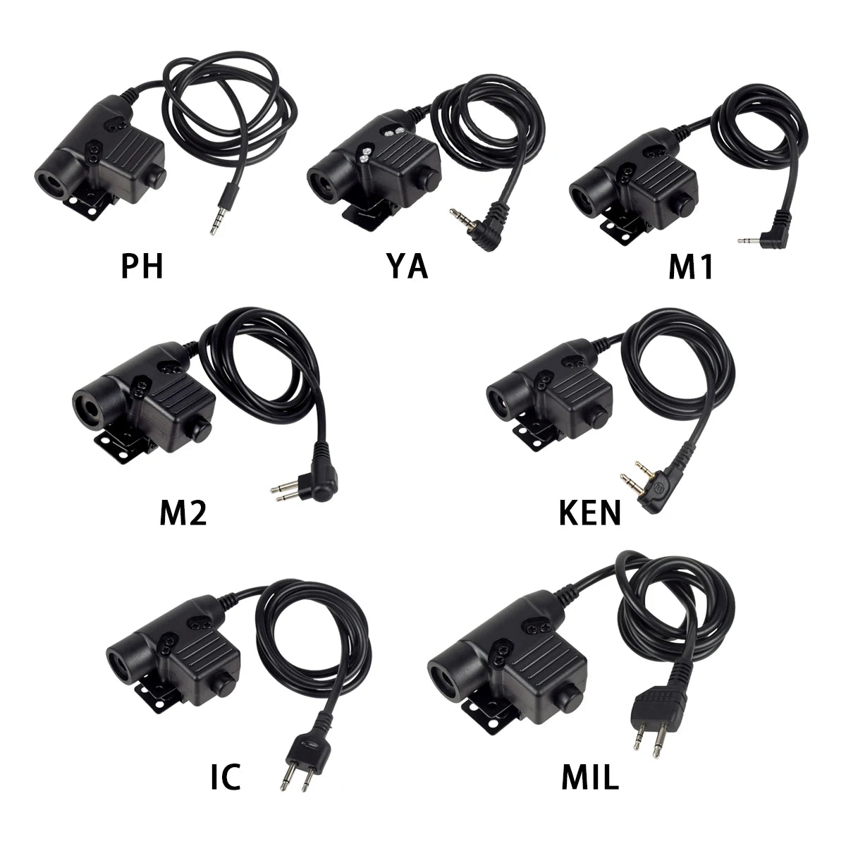 Tactical Bowman Elite II Headset – U94 PTT Communication Headphone for Kenwood & Baofeng UV-5R Radio Accessory