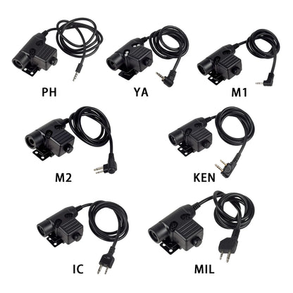 Tactical Bowman Elite II Headset – U94 PTT Communication Headphone for Kenwood & Baofeng UV-5R Radio Accessory